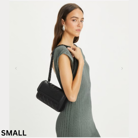 T.O.R.Y B.U.R.C.H FLEMING POLISHED-GRAIN CONVERTIBLE SHOULDER BAG