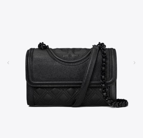 T.O.R.Y B.U.R.C.H FLEMING POLISHED-GRAIN CONVERTIBLE SHOULDER BAG