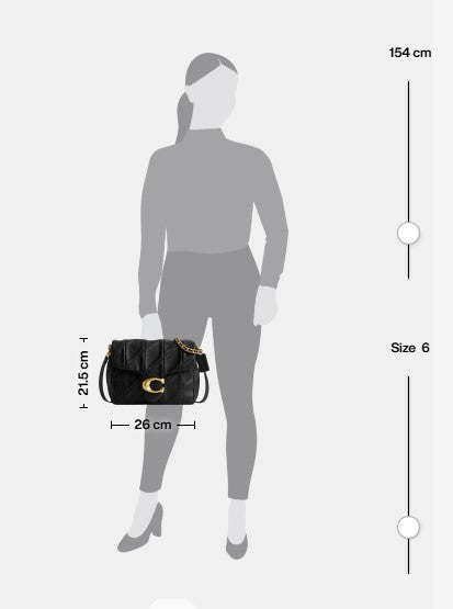 C.O.A.C.H TIMES SQUARE TABBY SHOULDER BAG 26 WITH QUILTING