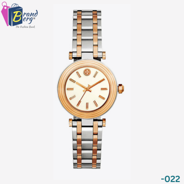 T.O.R.Y B.U.R.C.H WOMEN'S CLASSIC T ROSE GOLD SILVER STAINLESS