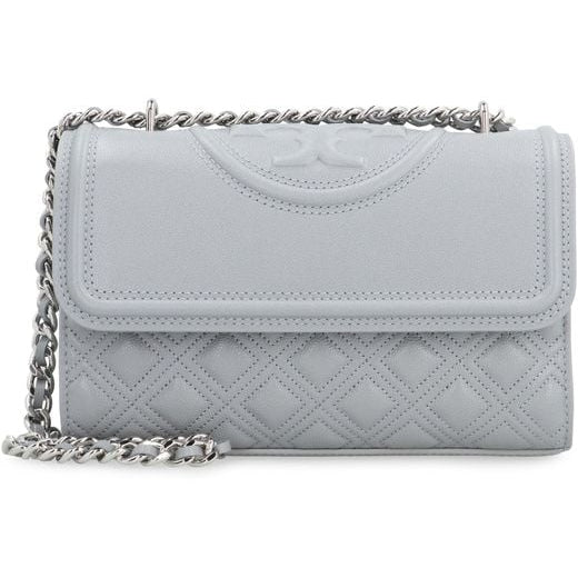 TORY BURCH FLEMING POLISHED-GRAIN CONVERTIBLE SHOULDER BAG