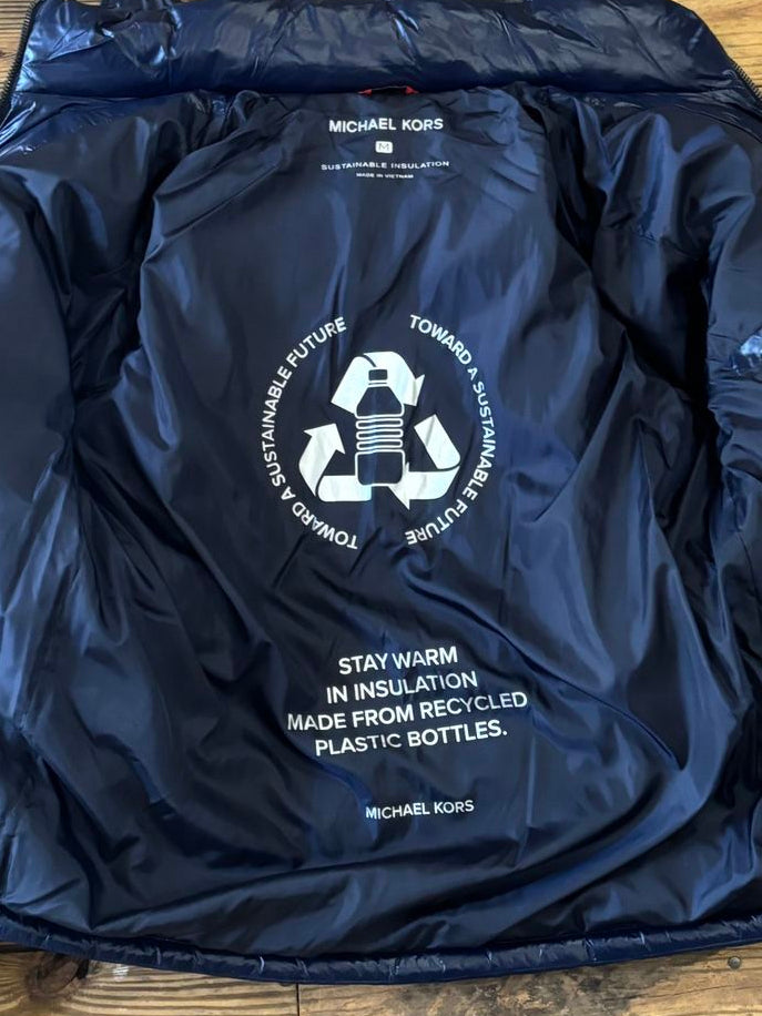 M_i.c.h.a..e.l. K.o.r.s. Men's Puffer SHINY PUFFER JACKET - Winter jacket - Midnight Blue