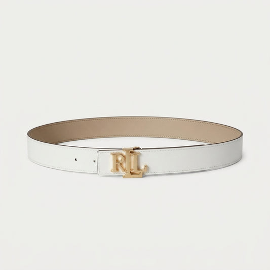 P.o.l.o R.a.l.p.h L.a.u.r.e.n Leather Women's Belt White