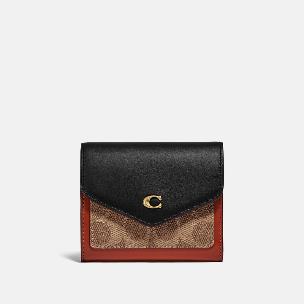 C.O.A.C.H Wyn Small Wallet In Colorblock Signature Canvas