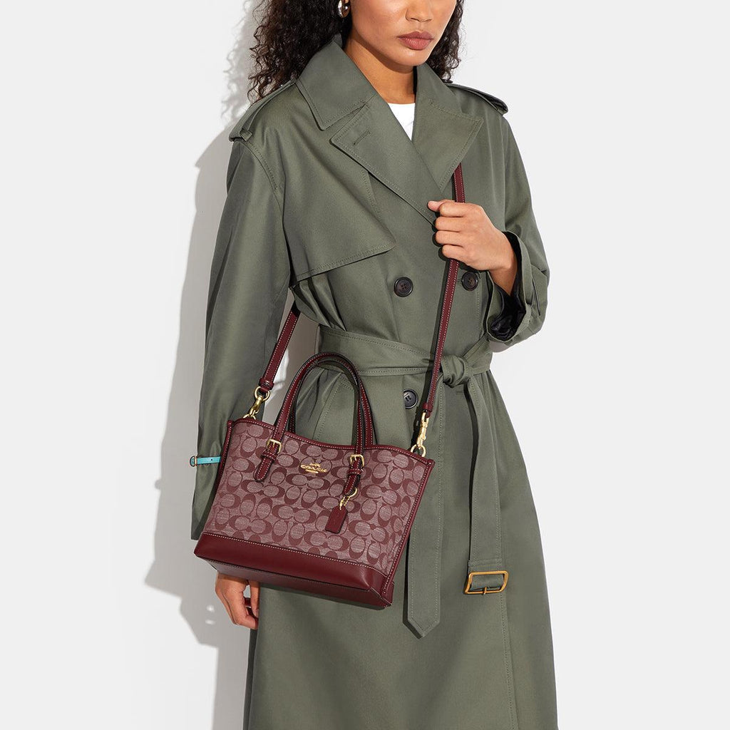 C.O.A.C.H Mollie Tote 25 In Signature Chambray Bag