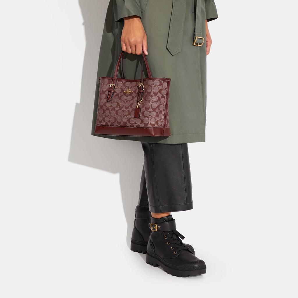 C.O.A.C.H Mollie Tote 25 In Signature Chambray Bag