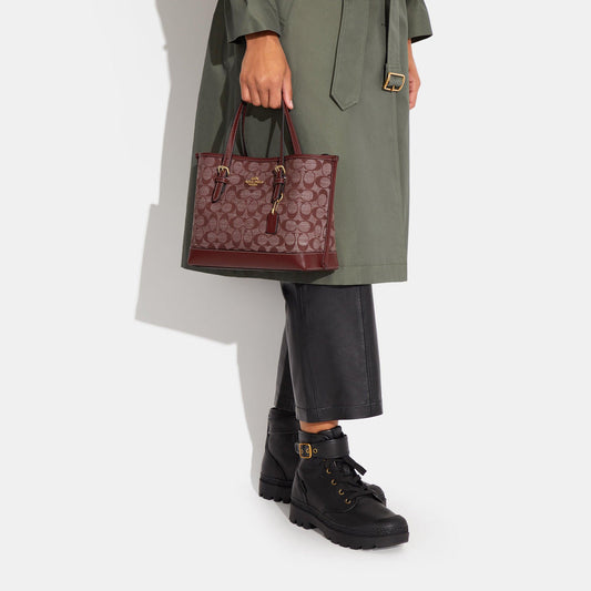 C.O.A.C.H Mollie Tote 25 In Signature Chambray Bag