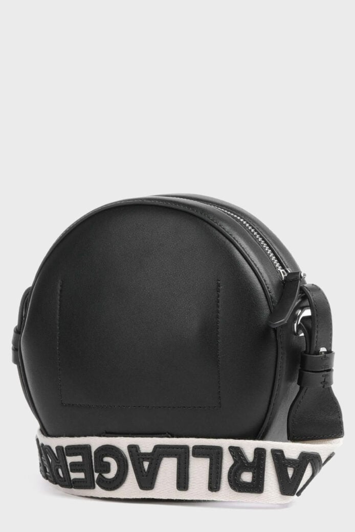 K.A.R.L L.A.G.E.R.F.E.L.D K/CIRCLE EMBOSSED ROUND CROSSBODY BAG