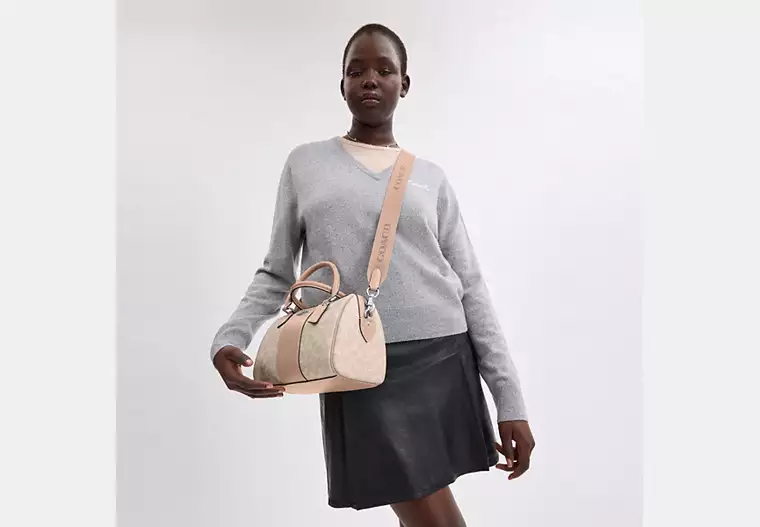 C.O.A.C.H Rowan Satchel Bag In Signature Canvas