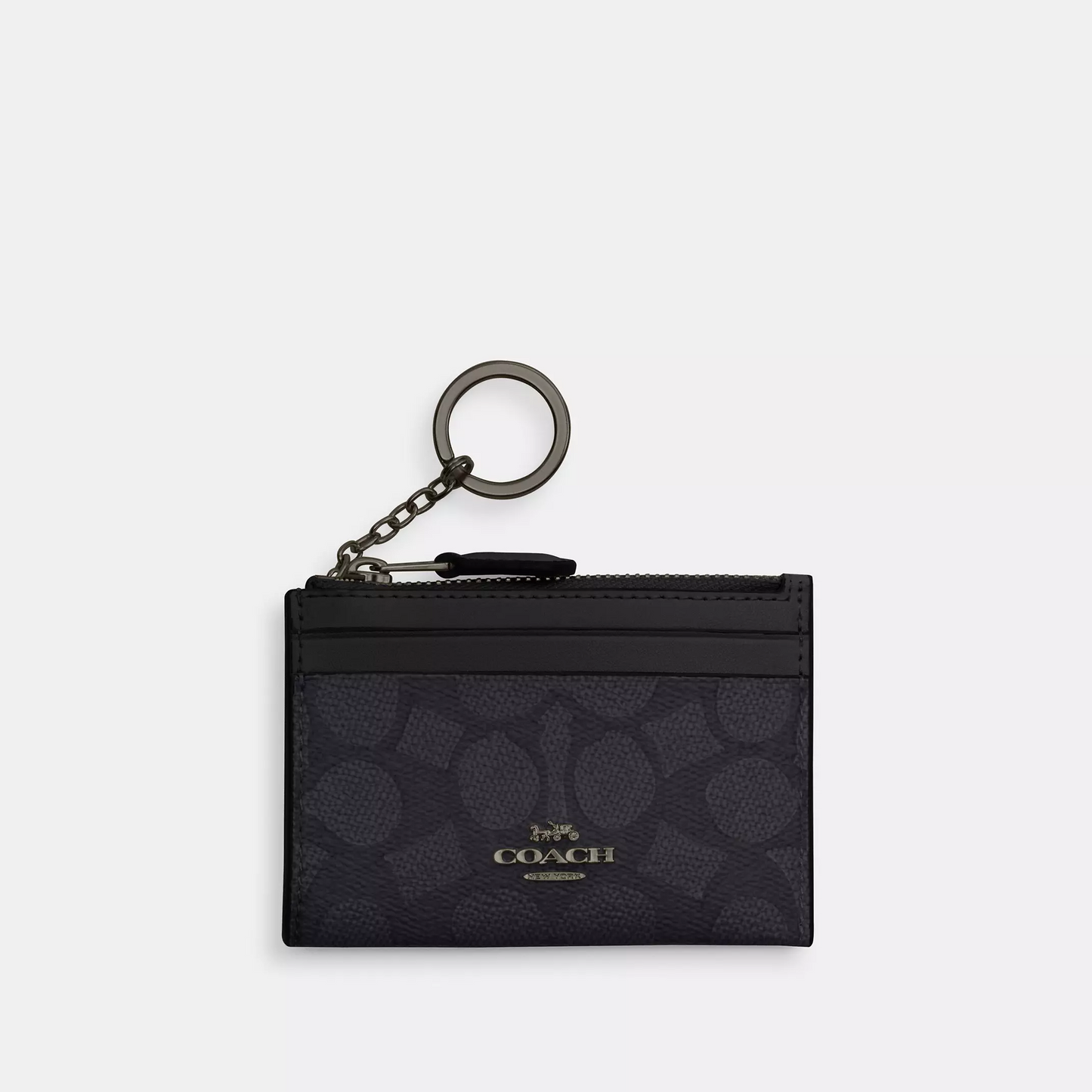 C.O.A.C.H Mini Skinny Id Case In Signature Canvas Card Holder