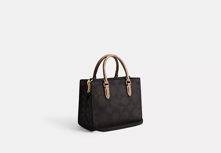 C.O.A.C.H Maggie Small Tote Bag In Blocked Signature Canvas