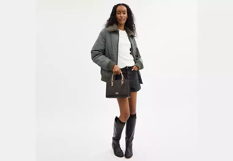C.O.A.C.H Maggie Small Tote Bag In Blocked Signature Canvas