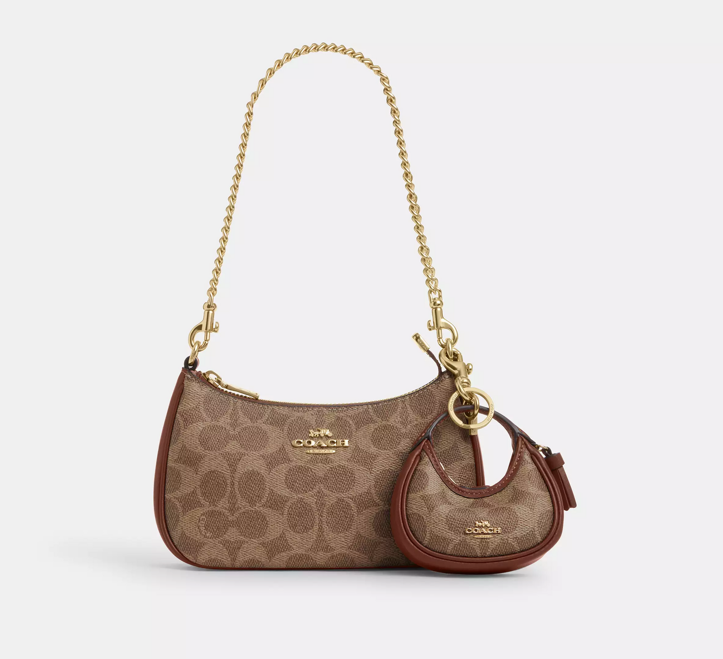 C.O.A.C.H Mini Carmen Bag Charm In Signature Canvas