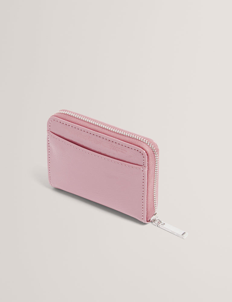 T.E.D B.A.K.E.R Crinnie Crinkle Small Zip Around Wallet Pink