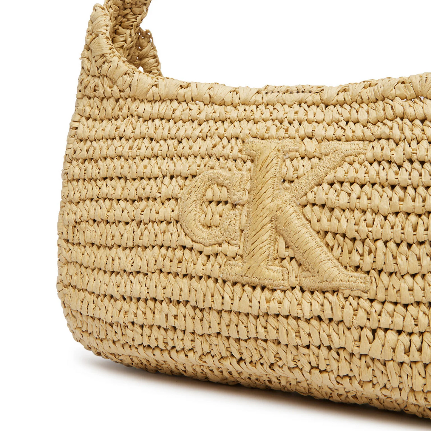 C.A.L.V.I.N K.L.E.I.N Bold Ck Raffia Sm Shoulder Bag LV04F3449G Brown