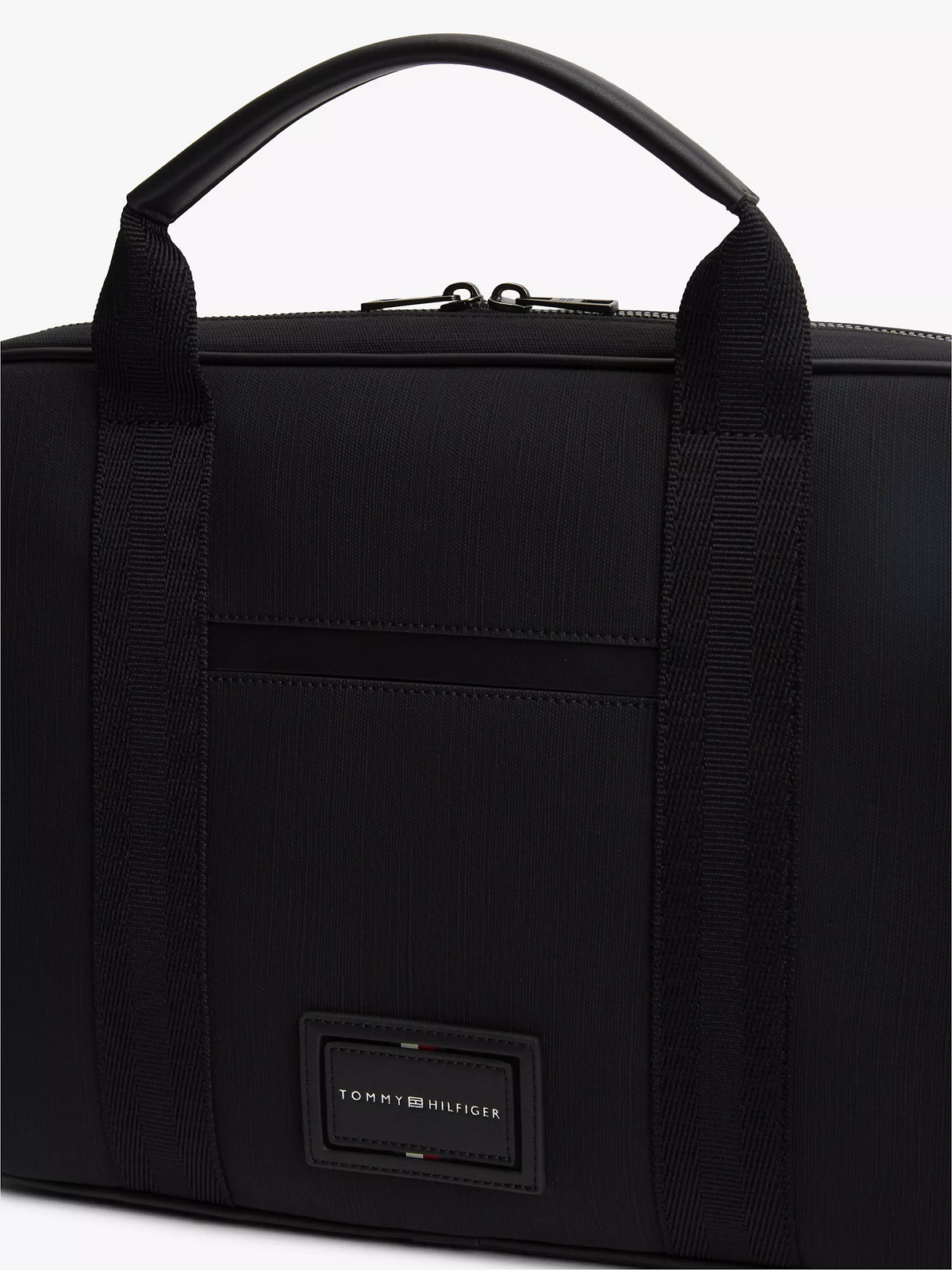 T.O.M.M.Y H.I.L.F.I.G.E.R Logo Textured Laptop Bag