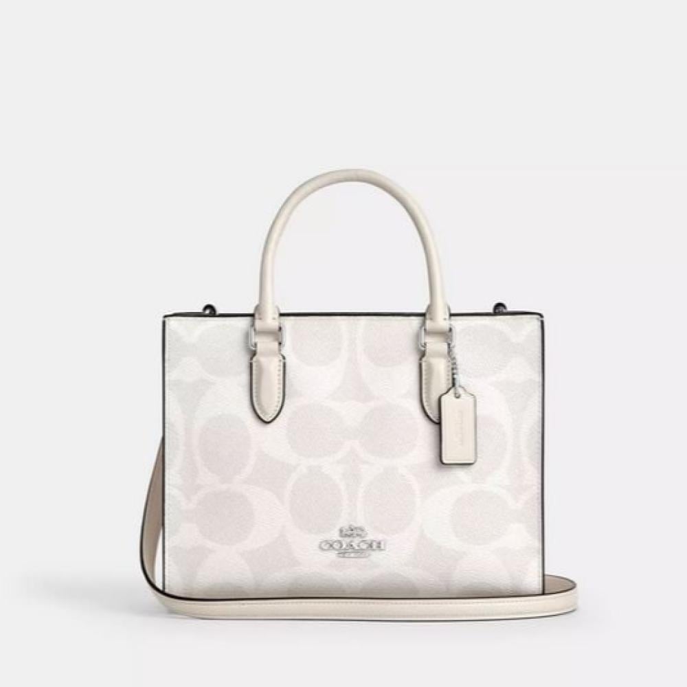 C.O.A.C.H Maggie Small Tote Bag In Blocked Signature Canvas