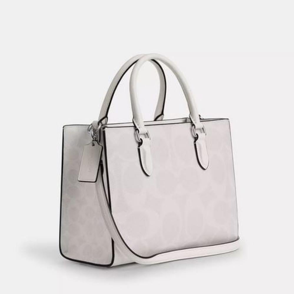 C.O.A.C.H Maggie Small Tote Bag In Blocked Signature Canvas