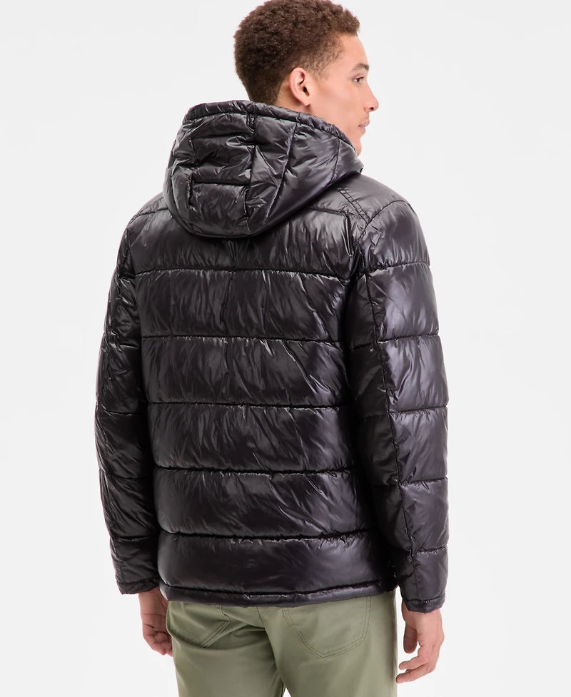 M_i.c.h.a..e.l. K.o.r.s. Men's Puffer SHINY PUFFER JACKET - Winter jacket - Black