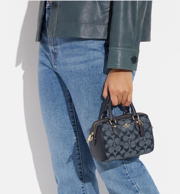 C.O.A.C.H Mini Rowan Crossbody In Signature Canvas