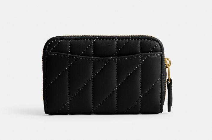 C.O.A.C.H Small Zip Around Card Case With Pillow Quilting