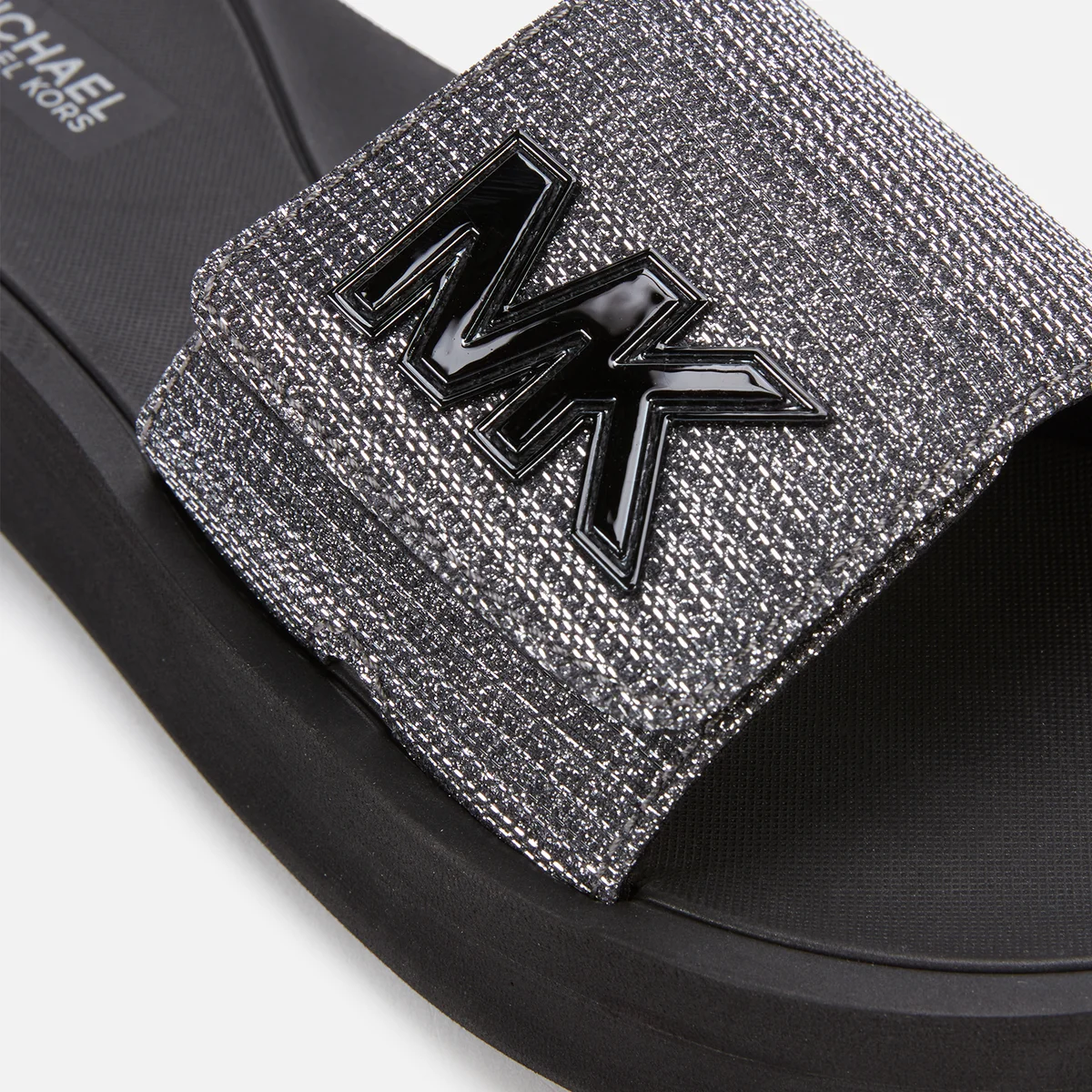 M.i.c.h.a.e.l K.o.r.s Logo Chain Mesh Slide