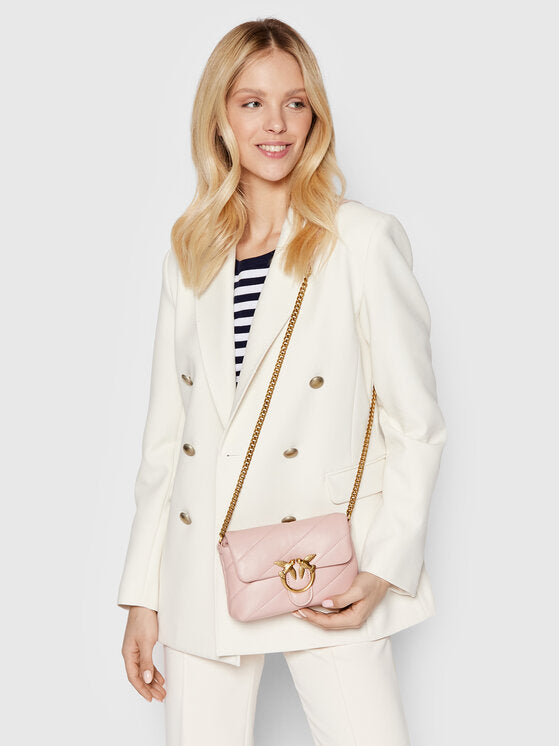 P.I.N.K.O LOVE MINI PUFF MAXY QUILT CROSSBODY BAG