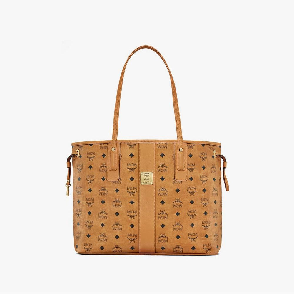 M.C.M Visetos Medium Liz Reversible Shopper Tote Bag