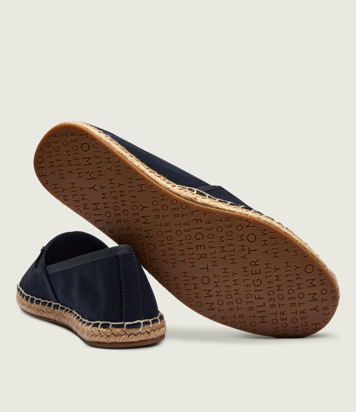 T.O.M.M.Y H.I.L.F.I.G.E.R Women's Navy Blue Flag Canvas Espadrille