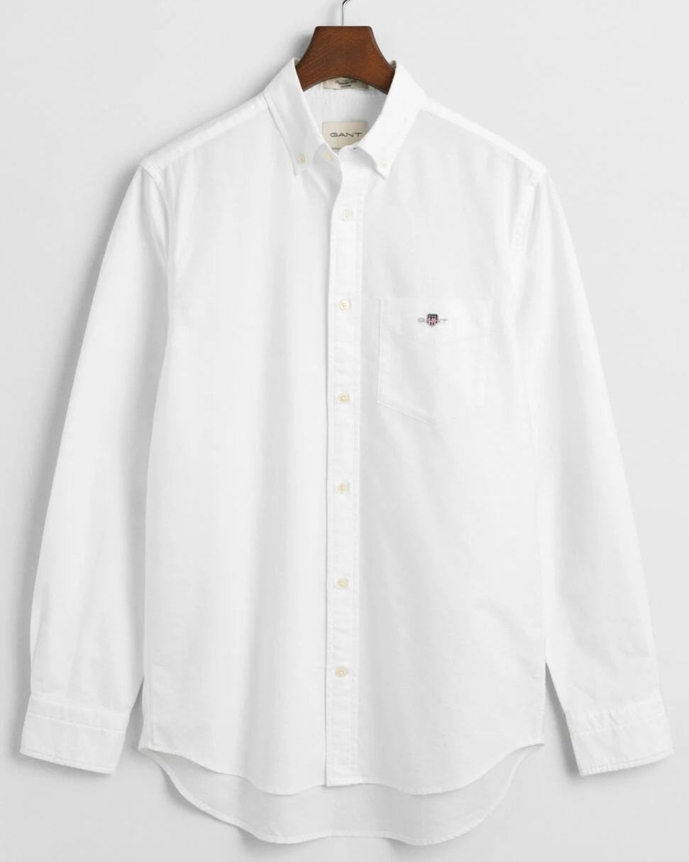 G.a-N.T Reg Jersey Pique shirt white