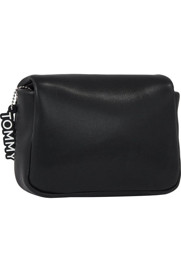 T.O.M.M.Y H.I.L.F.I.G.E.R Logo Zippered Casual Black Shoulder Bag