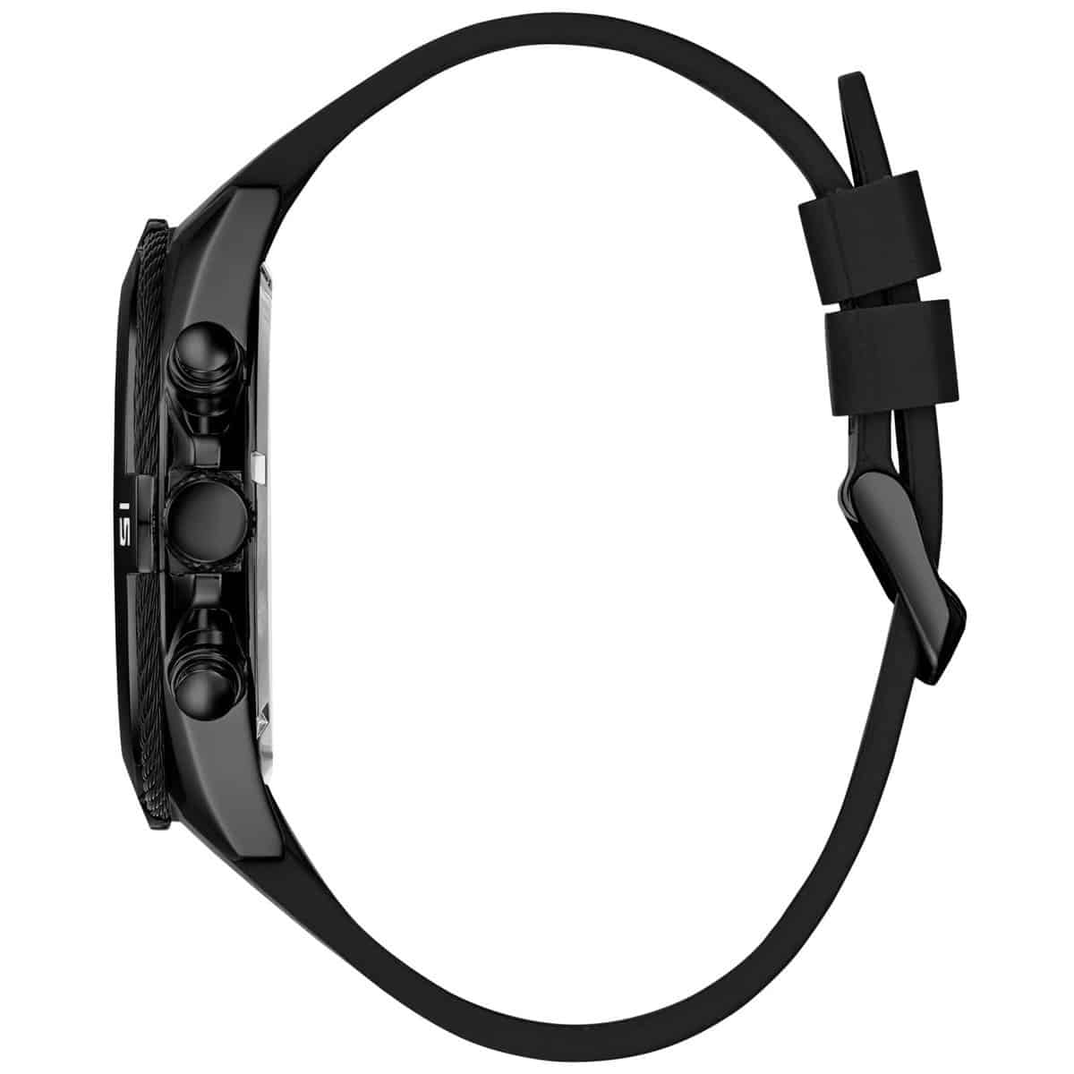 G.U.E.S.S Black Rubber Strap Watch