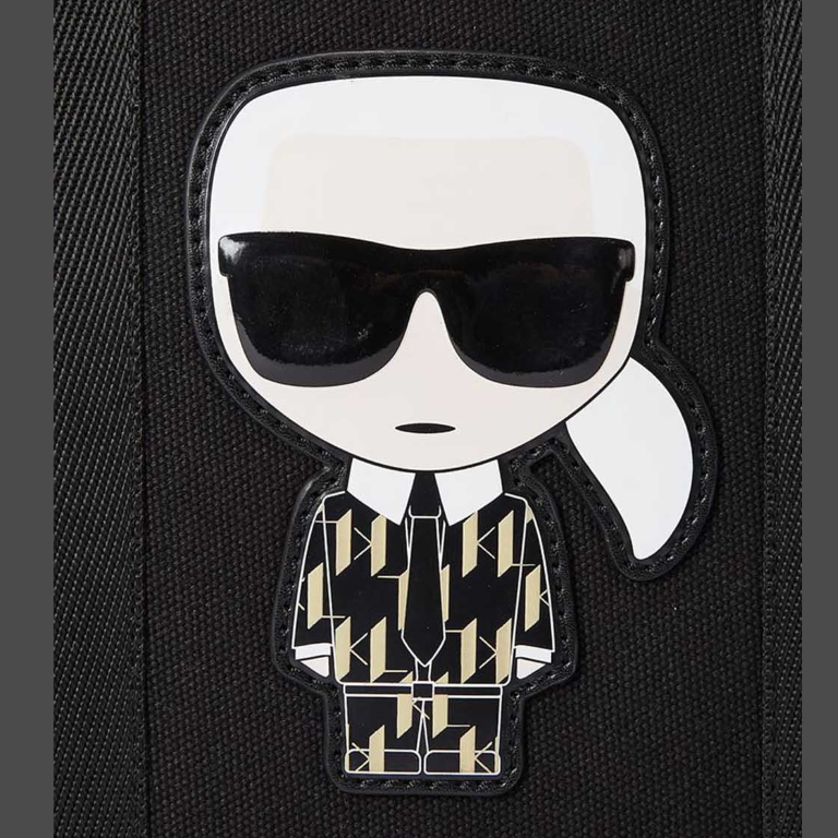 KARL LAGERFELD Karl Iconic Square Canvas Tote Bag