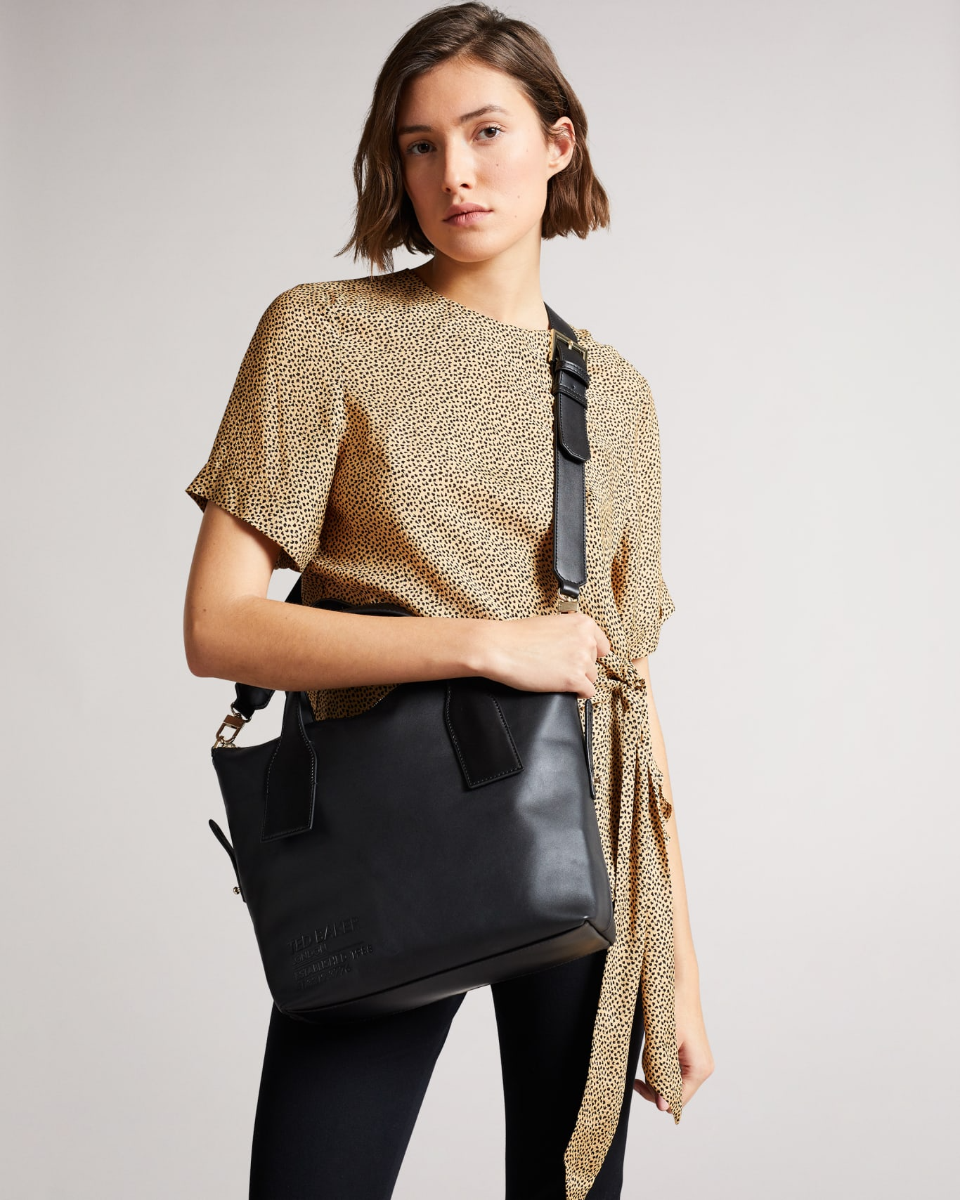 TED BAKER Jordela Embossed Branded Tote Bag