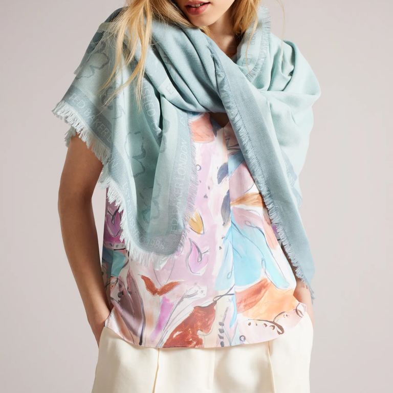 T.E.D B.A.K.E.R Kemily Magnolia Large Square Scarf