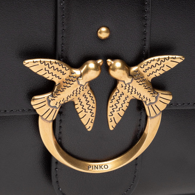 PINKO Love Mini Soft Simply 5 Crossbody Bag In Black