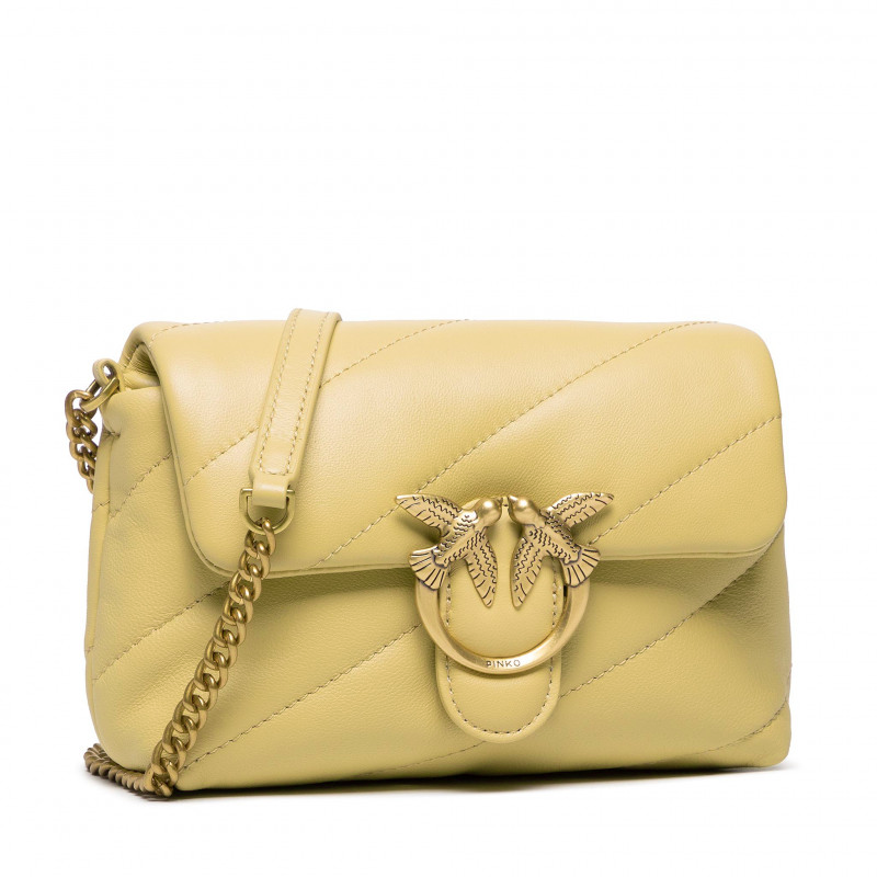 PINKO Love Baby Puff Mavy Quilt with Strap for Shoulder/Crossbody Wear