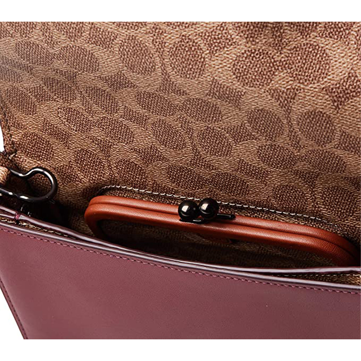 COACH Dinky With Signature Canvas Blocking for Crossbody Wear