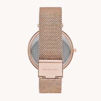 MICHAEL KORS Darci Three-Hand Rose Gold Crystal Ladies Watch
