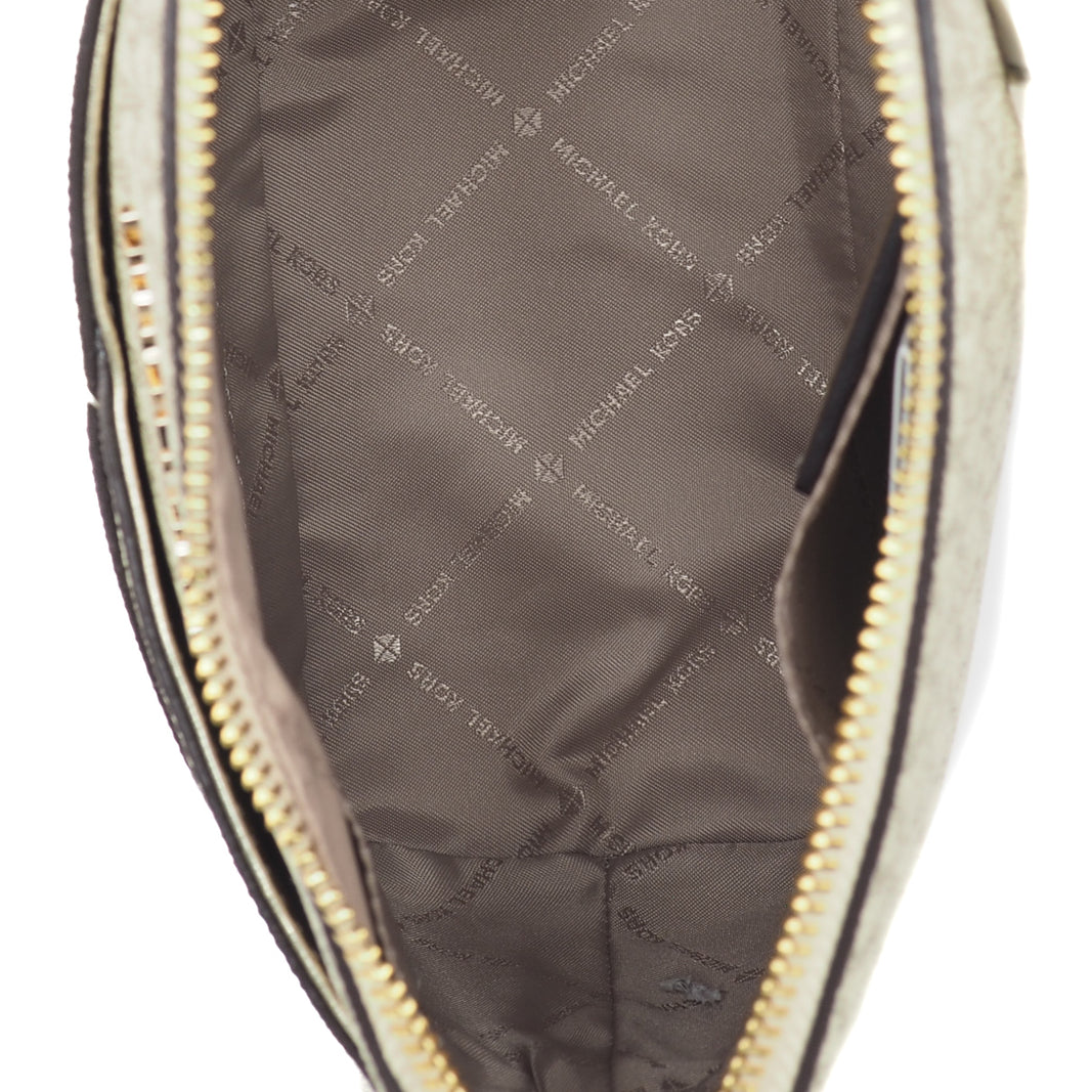 MICHAEL KORS Medium Signature Dome Jet Set Crossbody Bag In Gold