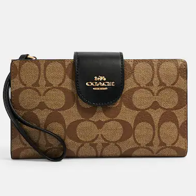 C.O.A.C.H Tech Phone Wallet In Colorblock Signature Canvas
