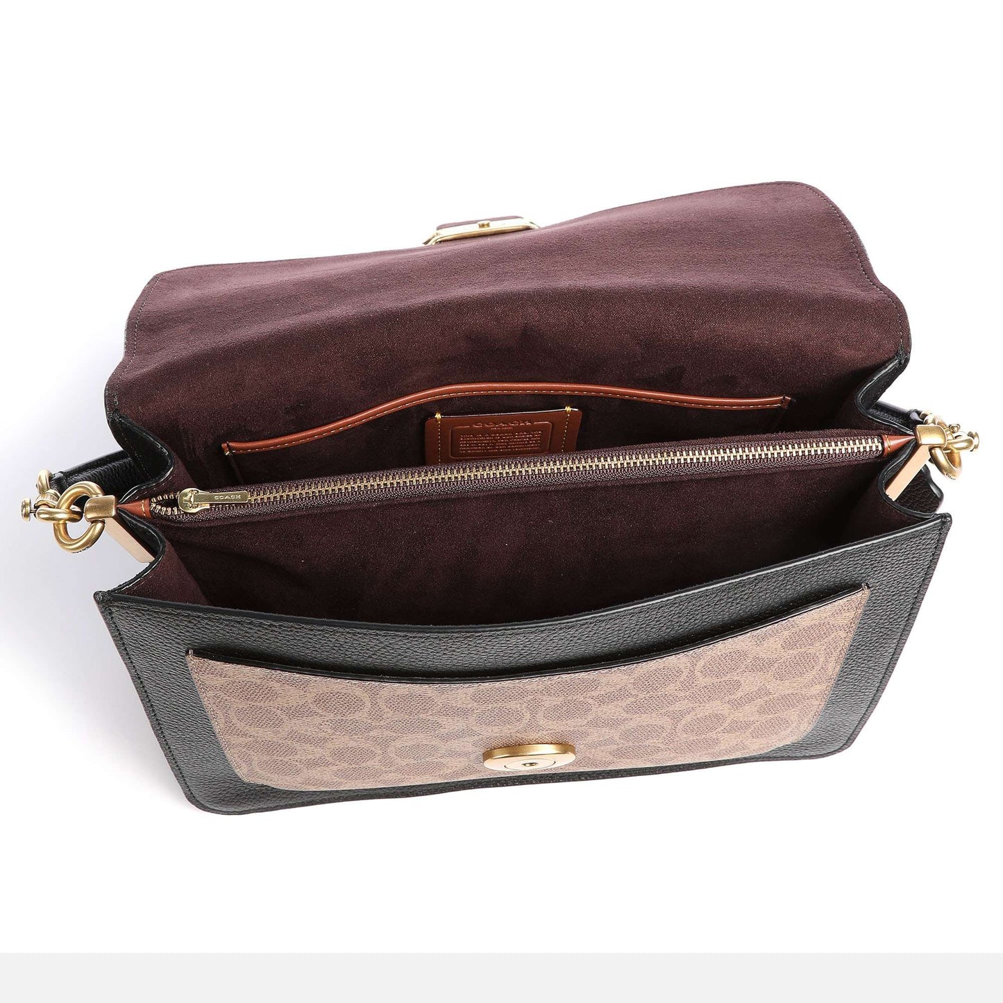 COACH Tabby Crossbody Handbag with Detachable Strap for Crossbody Wear in Elegant Black