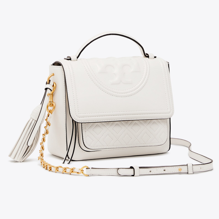 TORY BURCH Fleming Satchel with Removable Strap for Shoulder/Crossbody Wear