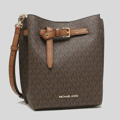 MICHAEL KORS Emilia Small Satchel/Bucket Bag with Crossbody Detachable Strap