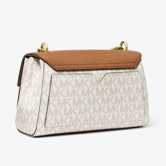 MICHAEL KORS Lita Small Two-tone Logo And Leather Crossbody Women's Bag