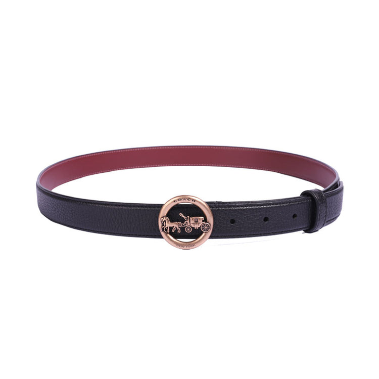 COACH Horse and Carriage Belt in Black