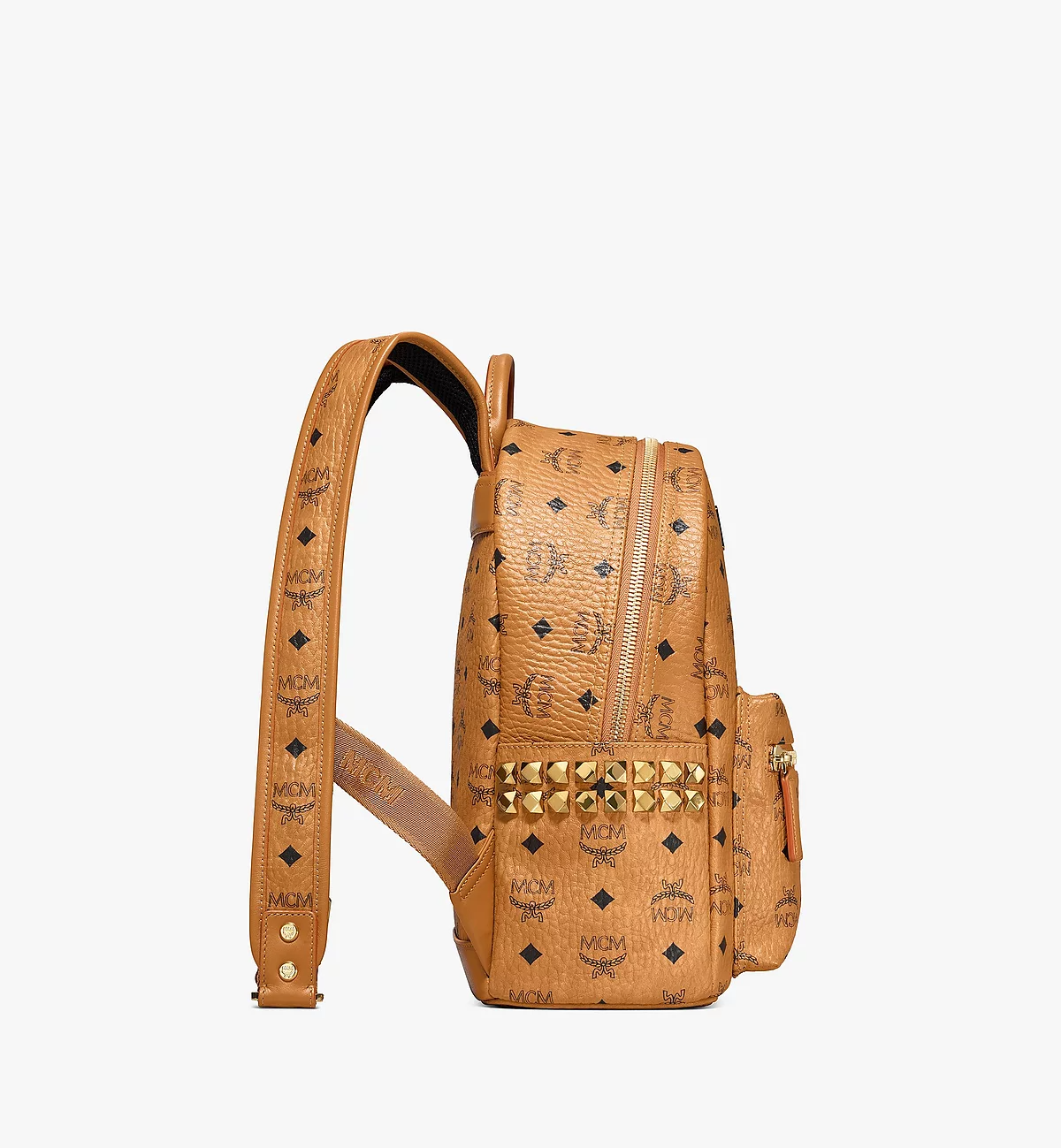 M.C.M Stark Side Studs Backpack in Visetos Bag