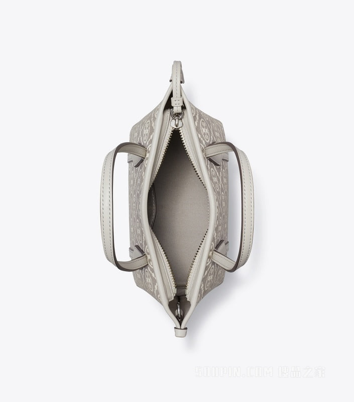 T.O.R.Y B.U.R.C.H T Monogram Perry Mini Tote Bag in Grey