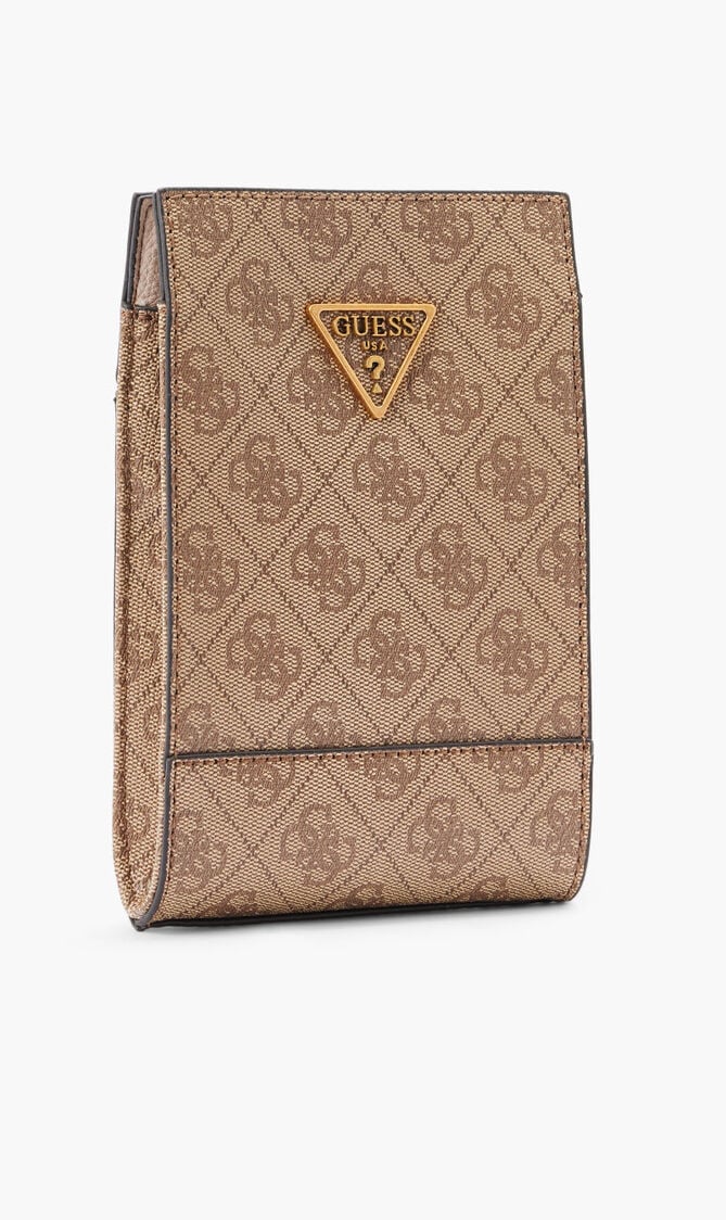 G.U.E.S.S Black Noelle Chit Chat Crossbody Bag