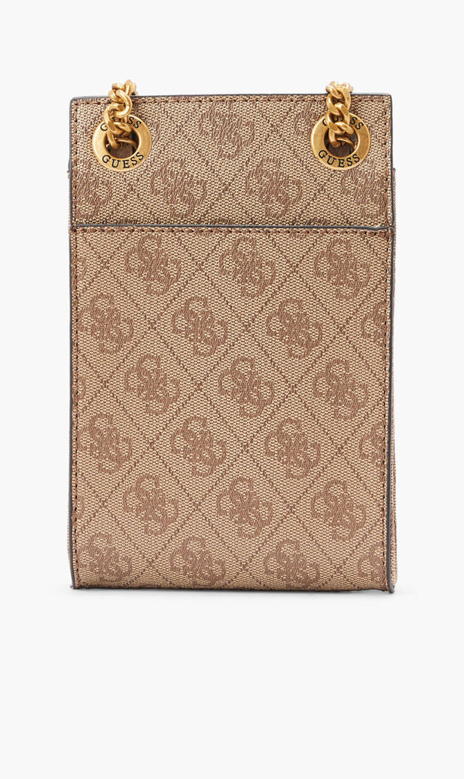 G.U.E.S.S Black Noelle Chit Chat Crossbody Bag